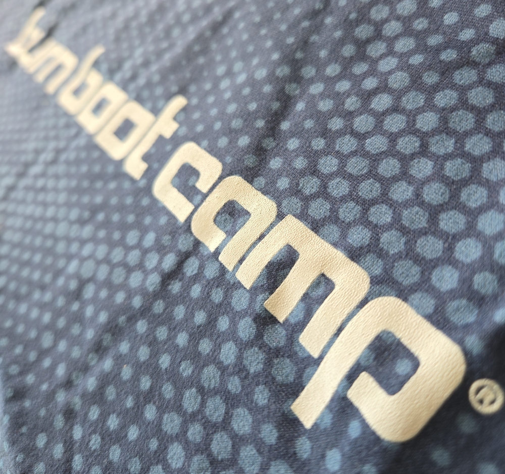 Burn Boot Camp Short Sleeve Tee In Navy Dot